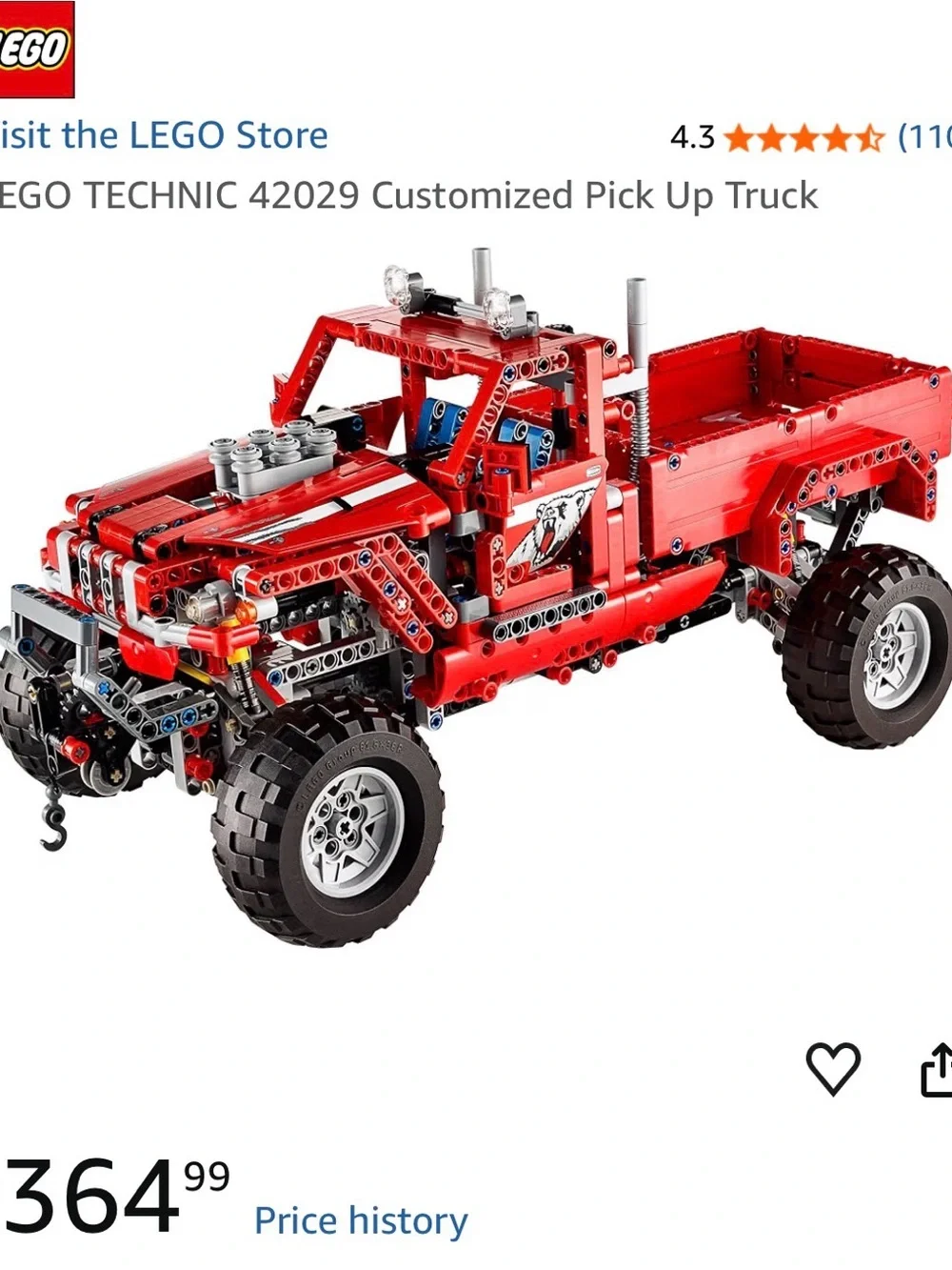 LEGO Technic Customized Pick Up Truck - model 42029